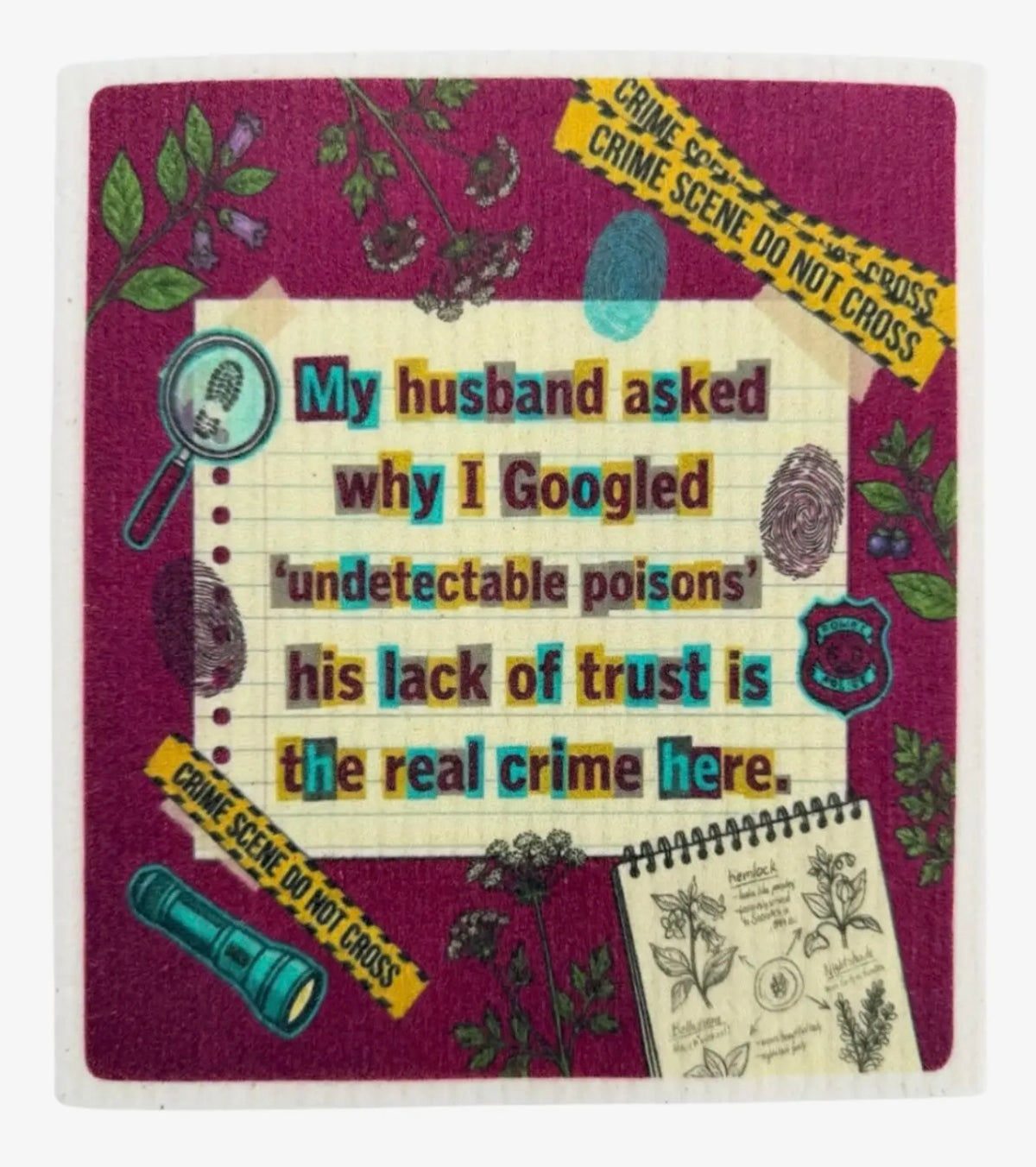 TRUE CRIME FUNNY SAYINGS Set Of 3 Swedish Dishcloths ‘They Never Found The Body And Honestly, Good For Her’