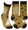 PRIMITIVES BY KATHY Unisex ‘A DOG CAN CHANGE THE WAY YOU SEE THE WORLD’ Socks - Novelty Socks And Slippers