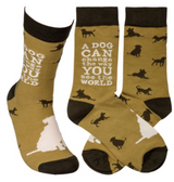 PRIMITIVES BY KATHY Unisex ‘A DOG CAN CHANGE THE WAY YOU SEE THE WORLD’ Socks - Novelty Socks And Slippers