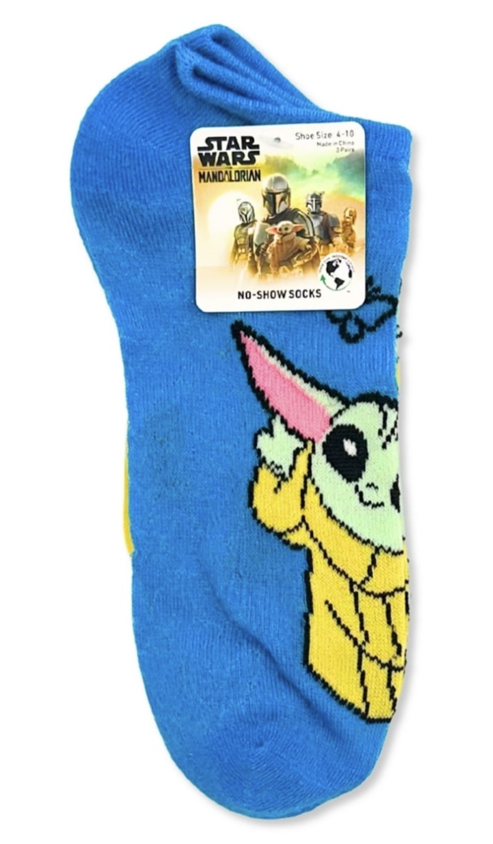 DISNEY STAR WARS The Mandalorian Ladies 3 Pair Of No Show Socks BABY YODA