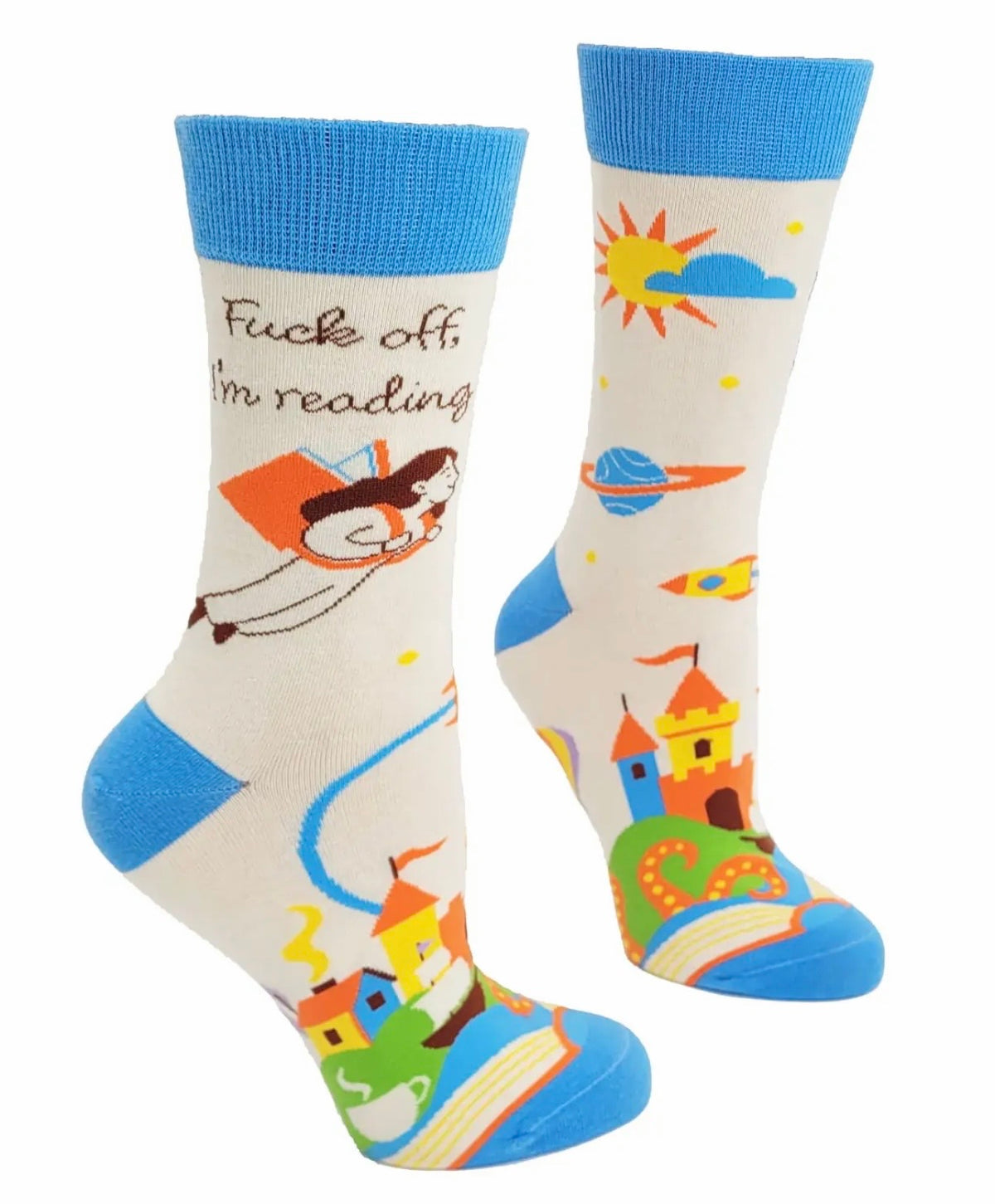 FUCK OFF, I’M READING Ladies Sassy Reading Socks FABDAZ Brand - Novelty Socks And Slippers