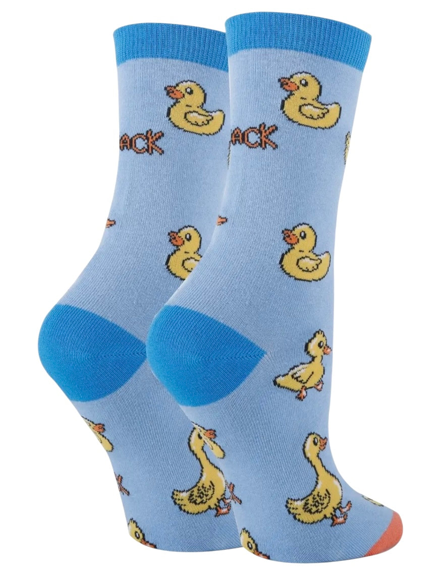 I DON’T GIVE A QUACK Ladies Yellow Duck Socks Oooh Yeah Brand - Novelty Socks And Slippers