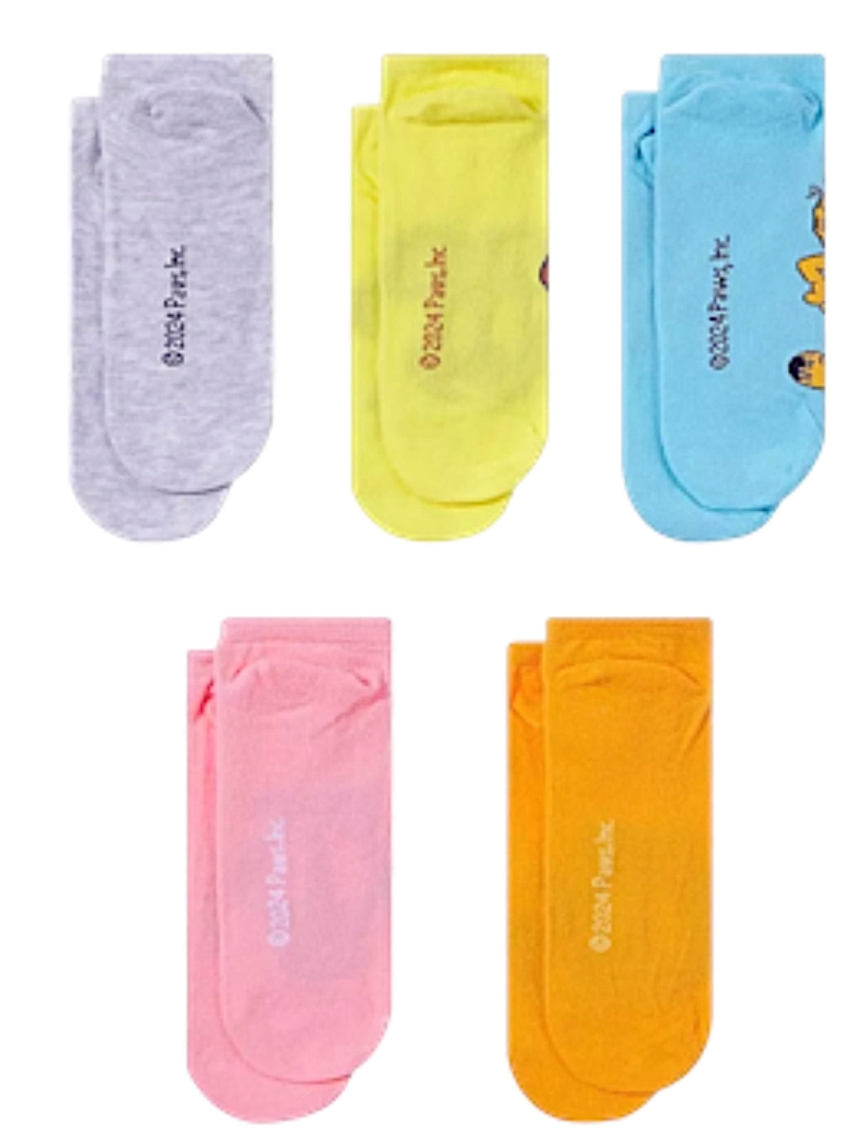 GARFIELD & ODIE Ladies 5 Pair of No Show Socks - Novelty Socks And Slippers