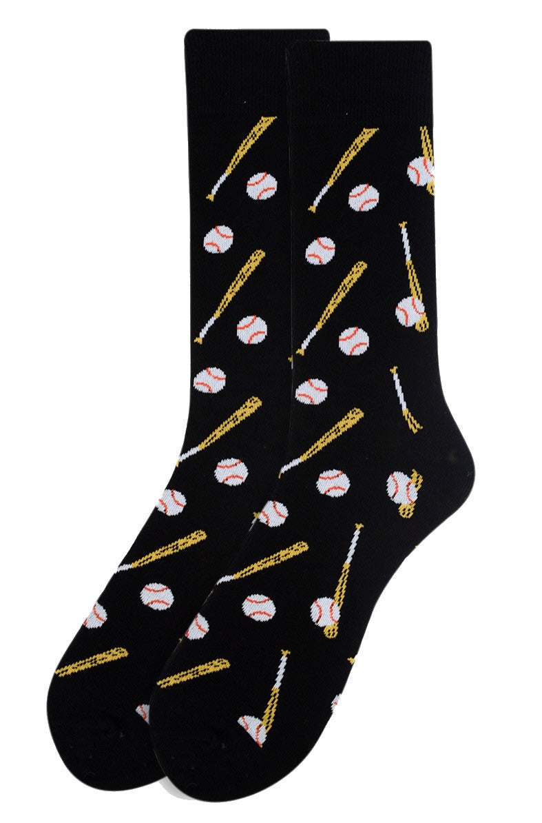 BASEBALL Men's Socks BASEBALLS ALL OVERPARQUET BRAND (CHOOSE COLOR) - Novelty Socks And Slippers