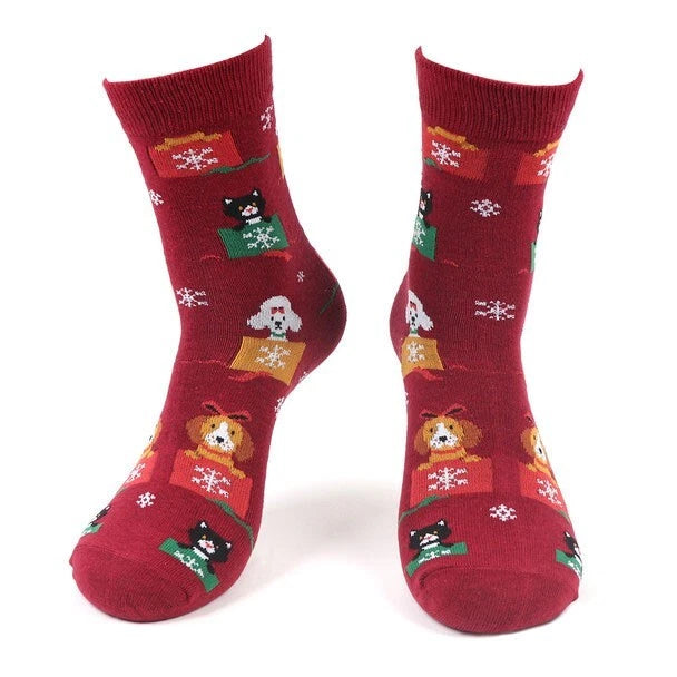 CHRISTMAS Ladies Crew Socks PARQUET BRAND (Choose Style)