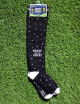 FRESH OUT OF FUCKS Ladies 15-20 mmHg Compression Socks GROOVY THINGS Brand - Novelty Socks And Slippers