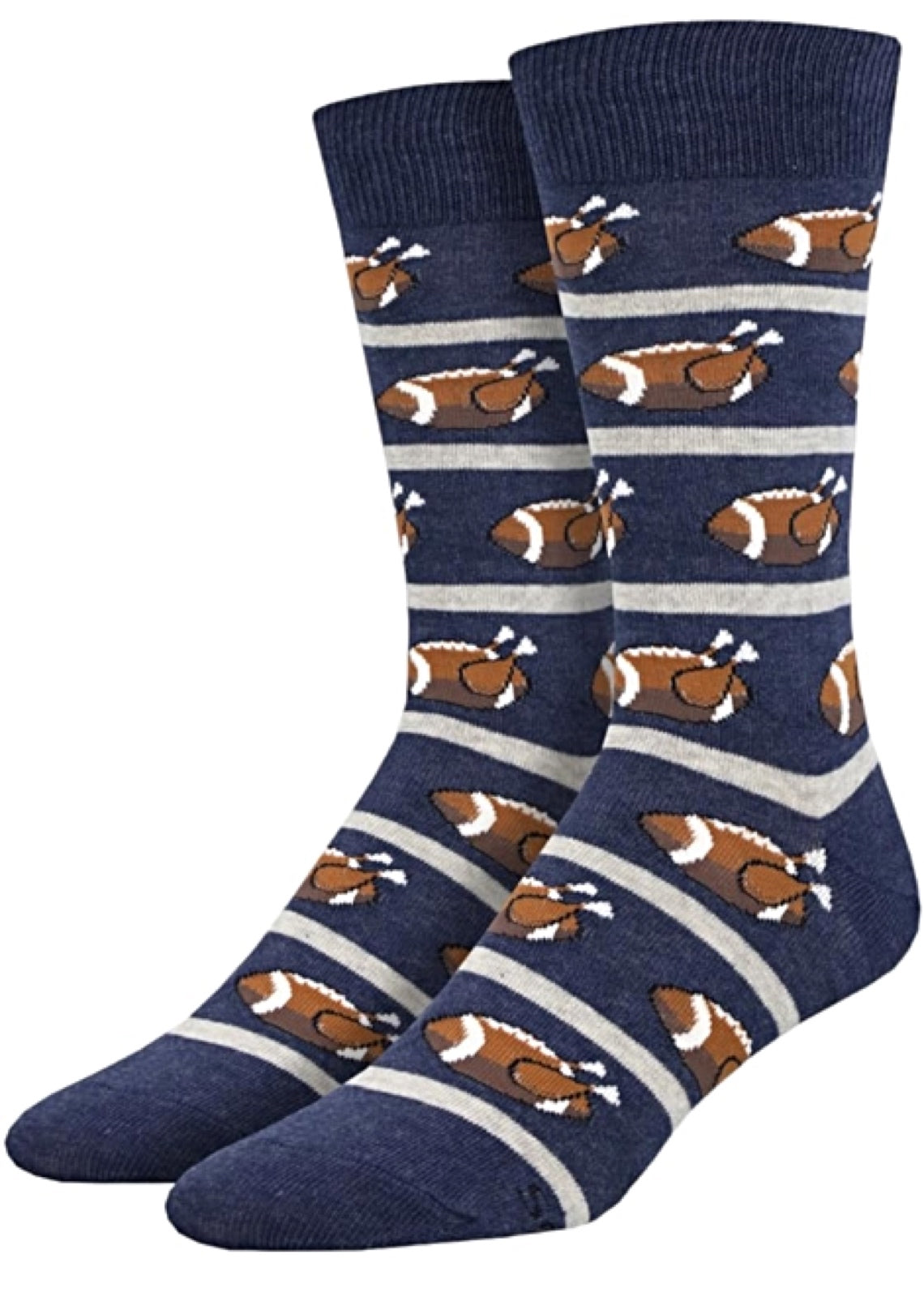 SOCKSMITH Brand Men’s THANKSGIVING TURKEY FOOTBALL Socks - Novelty Socks for Less