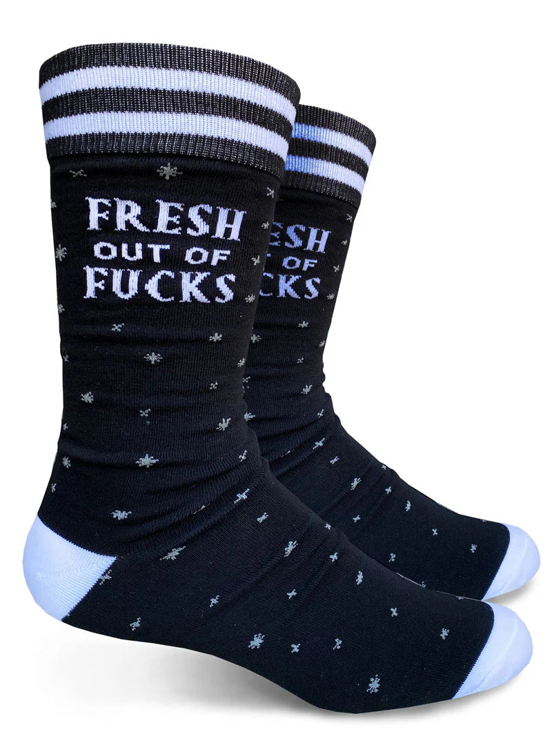 GROOVY THINGS CO. Men’s FRESH OUT OF FUCKS Socks - Novelty Socks And Slippers