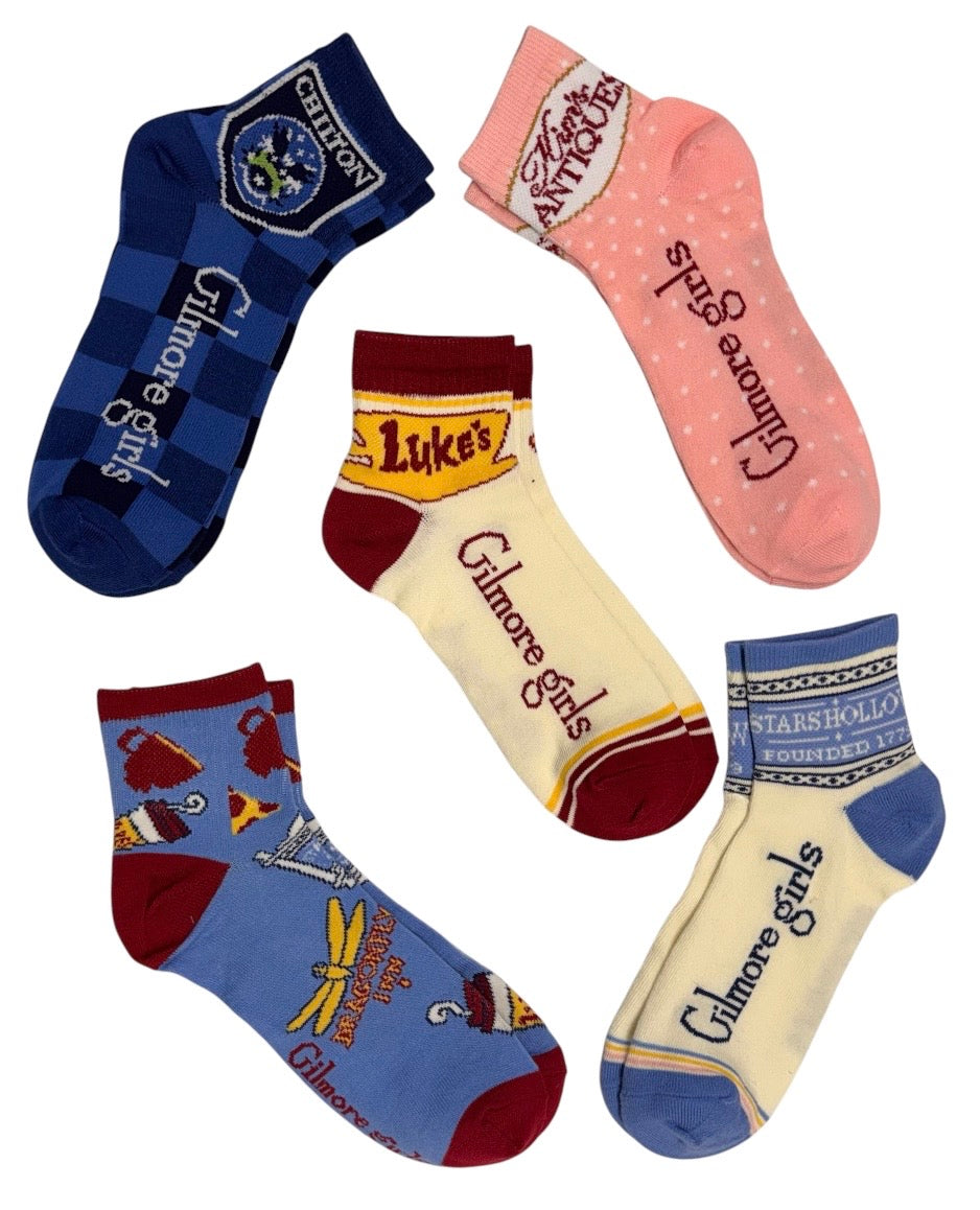 GILMORE GIRLS TV Show Ladies 5 Pair Of Socks Stars Hollow, Luke’s