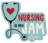 FUNATIC Brand NURSE Vinyl Sticker NURSING IS MY JAM - Novelty Socks And Slippers