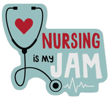FUNATIC Brand NURSE Vinyl Sticker NURSING IS MY JAM - Novelty Socks And Slippers