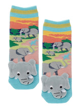 ELEPHANT Unisex Toddler Gripper Bottom Socks MESSY MOOSE Brand - Novelty Socks And Slippers