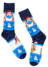 REN & STIMPY MEN'S CHRISTMAS Socks NICKELODEON - Novelty Socks And Slippers