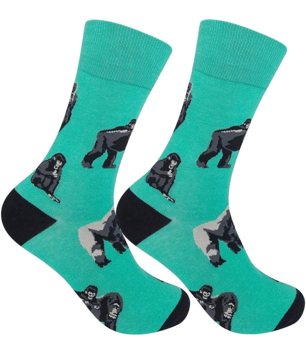 GORILLA Adult Unisex Socks FUNATIC Brand GORILLAS All Over - Novelty Socks And Slippers