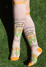 MAKE TODAY YOUR BITCH Ladies 15-20 mmHg Compression Socks GROOVY THINGS Brand - Novelty Socks And Slippers