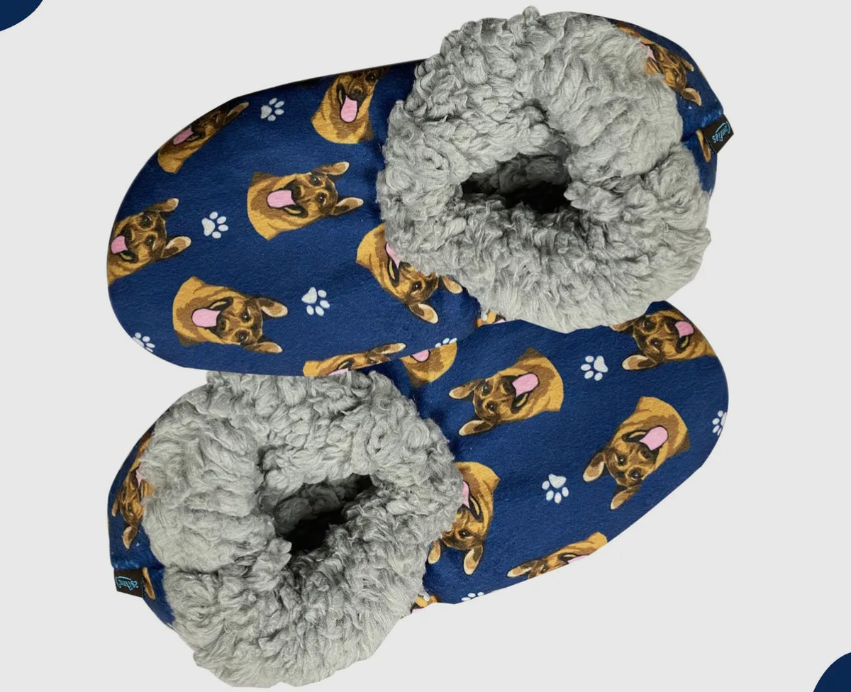GERMAN SHEPHERD Dog Ladies Non-Slip Slippers COMFIES BRAND By E&S Pets - Novelty Socks And Slippers