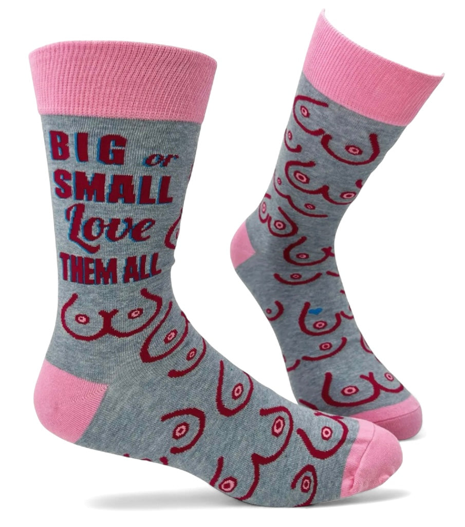 BIG OR SMALL LOVE THEM ALL Men’s Socks FABDAZ Brand - Novelty Socks And Slippers