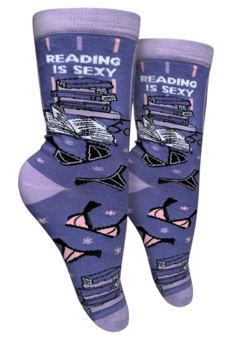 GROOVY THINGS Co. Brand Ladies READING IS SEXY Socks - Novelty Socks And Slippers