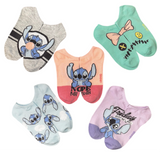 DISNEY LILO & STITCH Ladies 5 Pair Of No Show Socks ‘NOPE NOT TODAY’ - Novelty Socks And Slippers