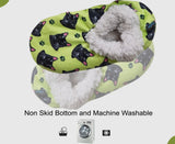 BLACK CAT Ladies Non-Slip Slippers COMFIES BRAND By E&S Pets - Novelty Socks And Slippers