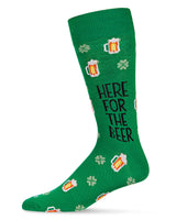 ST. PATRICKS DAY Men's SOCKS ‘HERE FOR THE BEER’ MeMoi BRAND