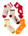 DISNEY LADIES LILO & STITCH THANKSGIVING HARVEST 5 Pair Of Socks 'OHANA' 'ALOHA'