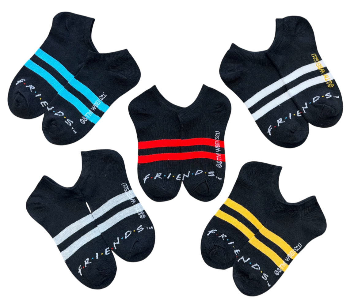 FRIENDS TV Show Ladies 5 Pair Of Low Show Socks - Novelty Socks And Slippers