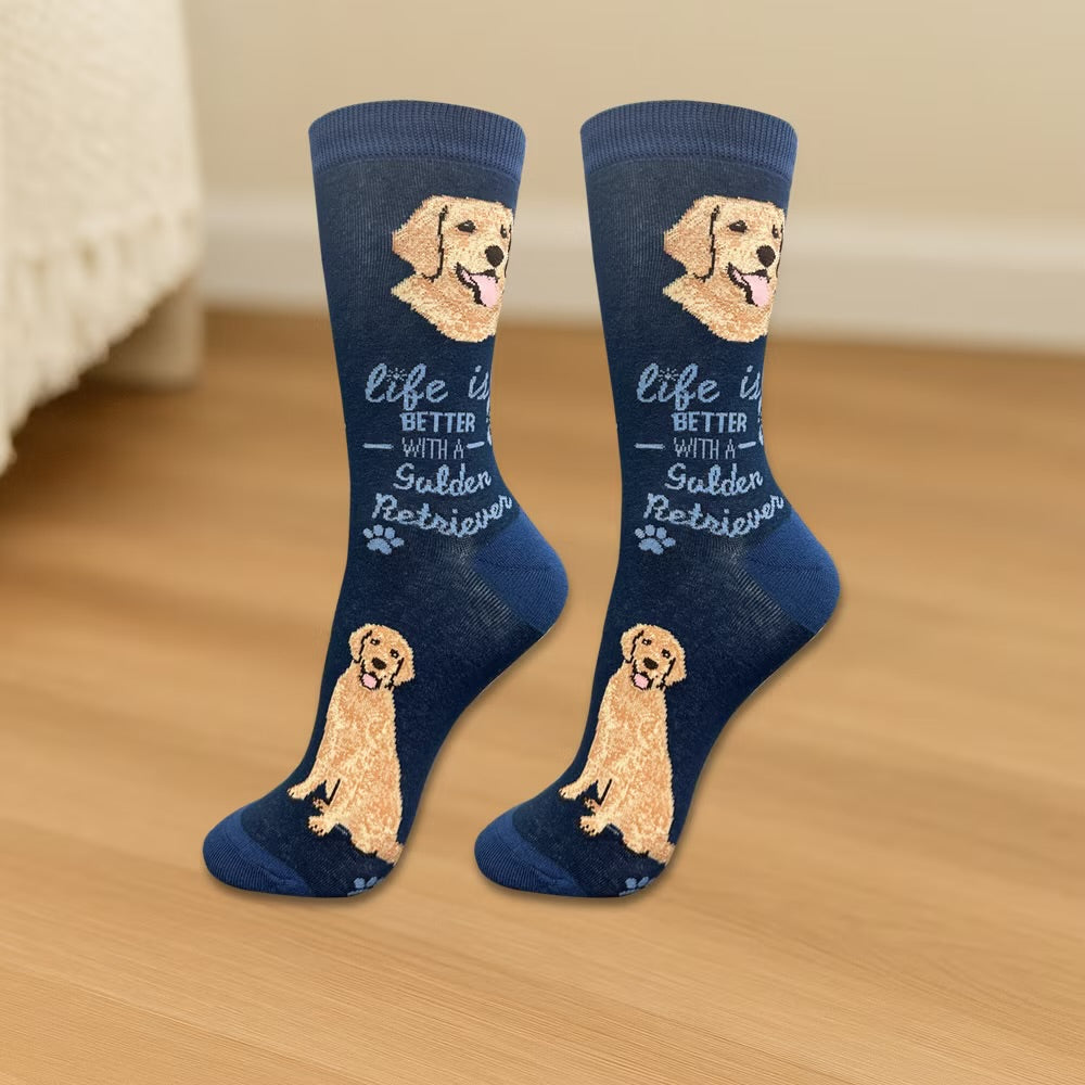 GOLDEN RETRIEVER Dog Adult Unisex Socks By E&S Pets Choose Style