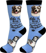 AUSTRALIAN SHEPHERD Dog Adult Unisex Socks By E&S Pets Choose Style