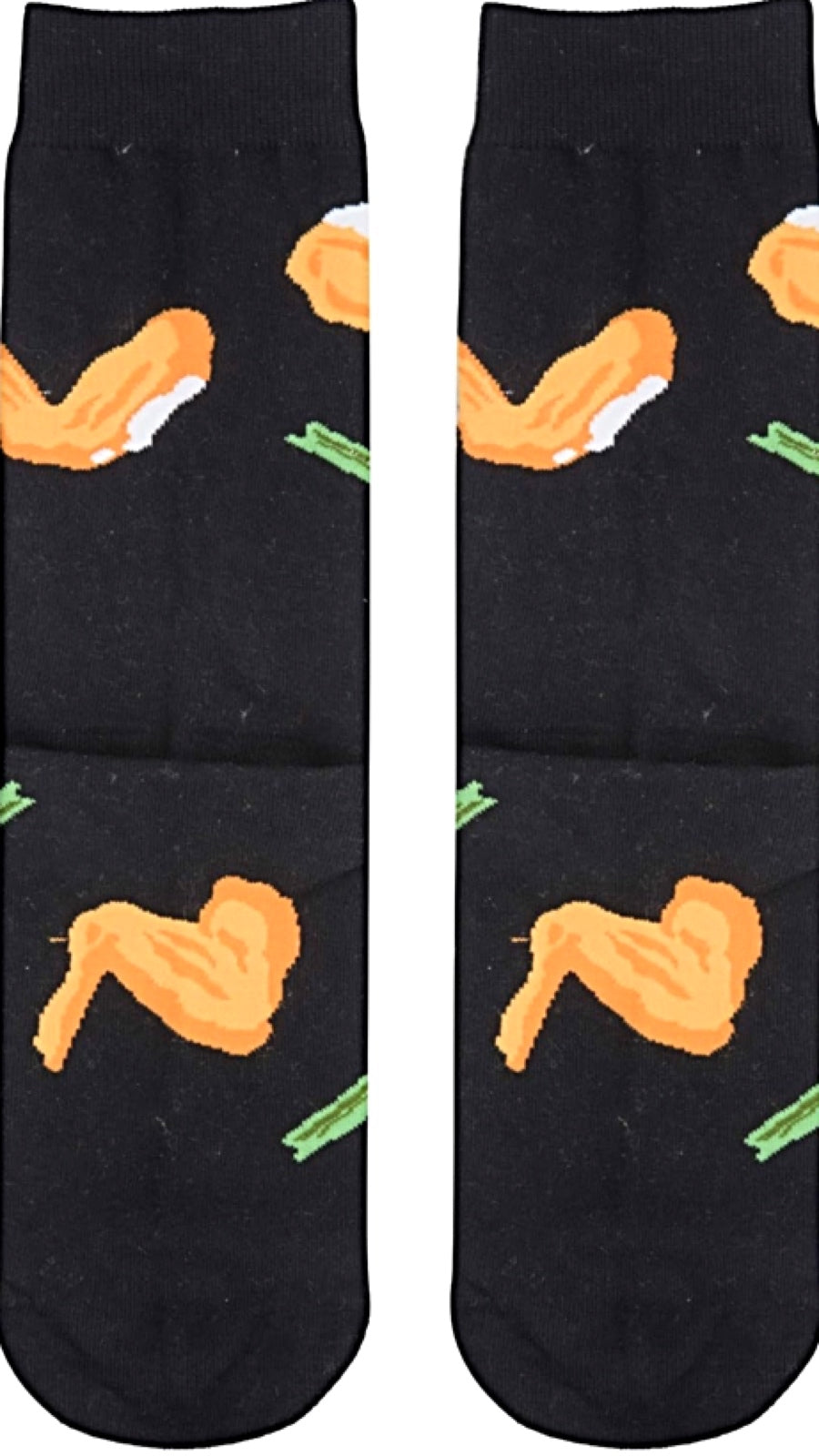 COOL SOCKS Men’s BUFFALO HOT WINGS & CELERY SOCKS - Novelty Socks for Less