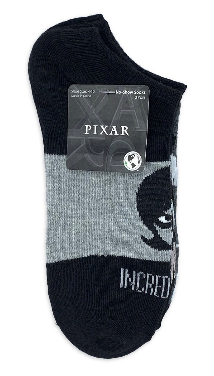 Disney THE INCREDIBLES Ladies 3 Pair Of MOTHER’S DAY No Show Socks ‘WIFE MOM HERO’ - Novelty Socks And Slippers