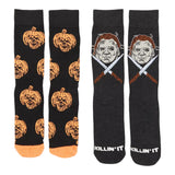 HALLOWEEN II Men’s 2 Pair Of MICHAEL MYERS Socks (CHOOSE FROM 8 STYLES)