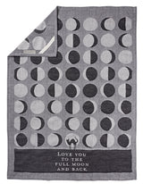 PRIMITIVES BY KATHY FULL MOON Kitchen Tea Towel ‘LOVE YOU TO THE FULL MOON & BACK’ - Novelty Socks And Slippers