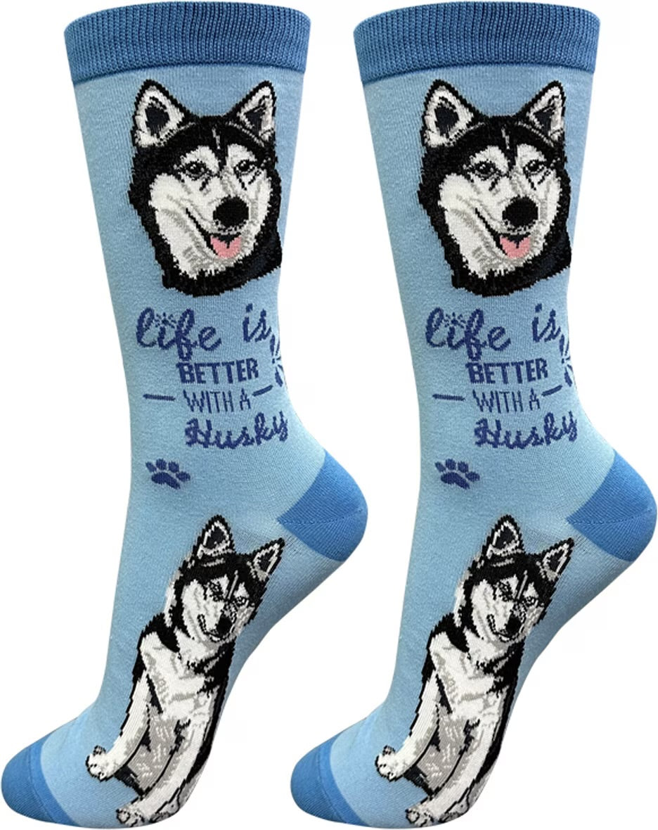 SIBERIAN HUSKY Dog Adult Unisex Socks By E&S Pets Choose Style