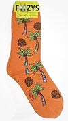 FOOZYS Brand Ladies PALM TREES & COCONUT Socks - Novelty Socks And Slippers