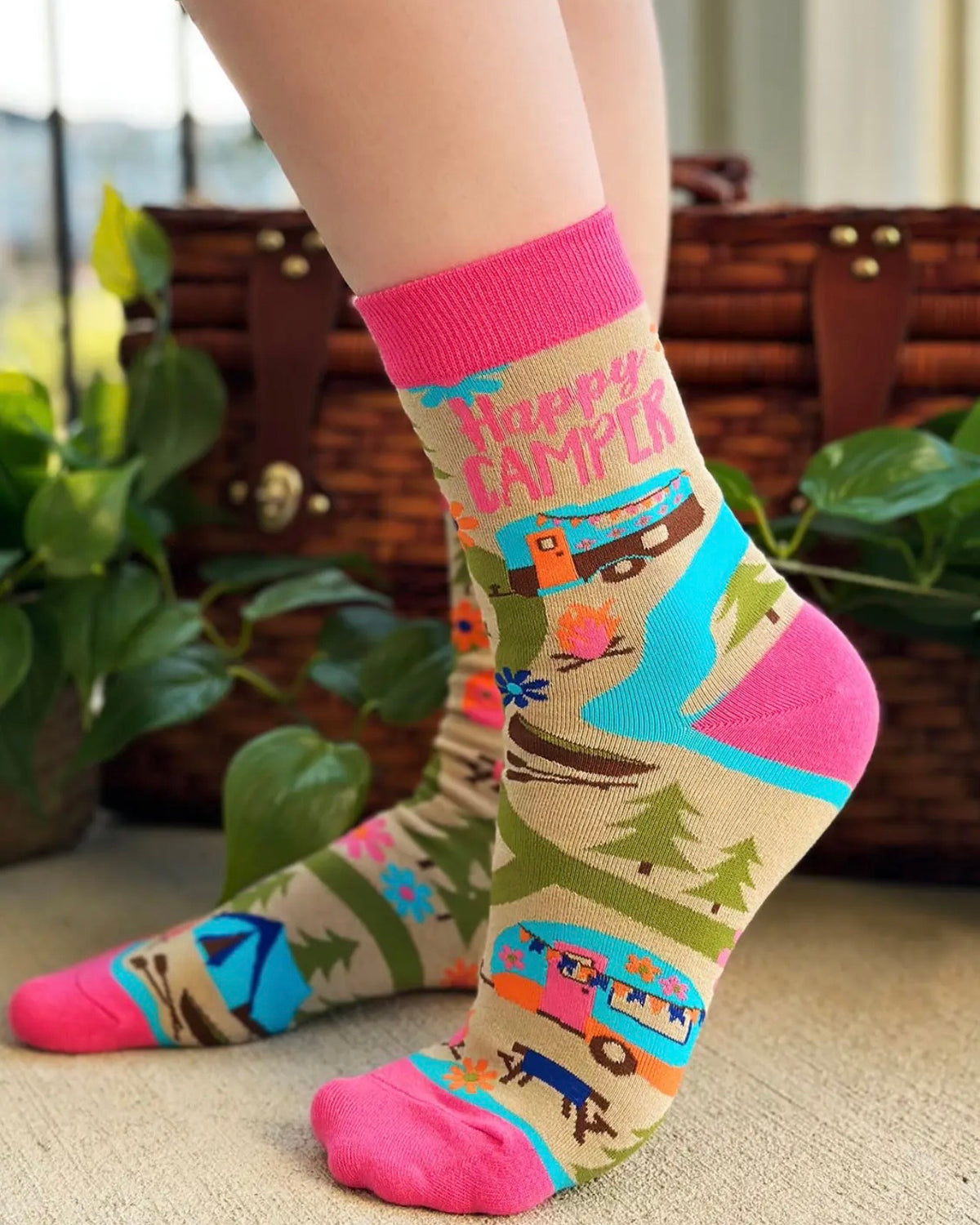 HAPPY CAMPER LADIES SOCKS FABDAZ BRAND