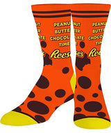 REESE’S PEANUT BUTTER CUPS Unisex Socks ‘PEANUT BUTTER CHOCOLATE TIME’ COOL SOCKS Brand - Novelty Socks for Less