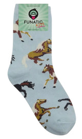 FUNATIC Brand Unisex Kids HORSE Socks Horses All Over Kids Age 7-10 - Novelty Socks And Slippers