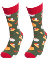 PARQUET Brand Men’s THANKSGIVING PUMPKIN PIE Socks - Novelty Socks for Less