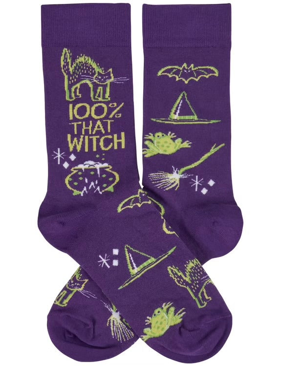 100% THAT WITCH Unisex Halloween Socks Primitives By Kathy - Novelty Socks And Slippers