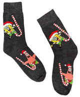 SPONGEBOB SQUAREPANTS CHRISTMAS Men's PATRICK Socks 'SO LIT' (Choose Xmas Style)