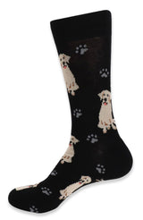 PARQUET BRAND MEN’S GOLDEN RETRIEVER DOG SOCKS (CHOOSE COLOR) - Novelty Socks And Slippers