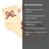 HELLO KITTY Ladies 2 Pair Of Cowgirl Hello Kitty Socks