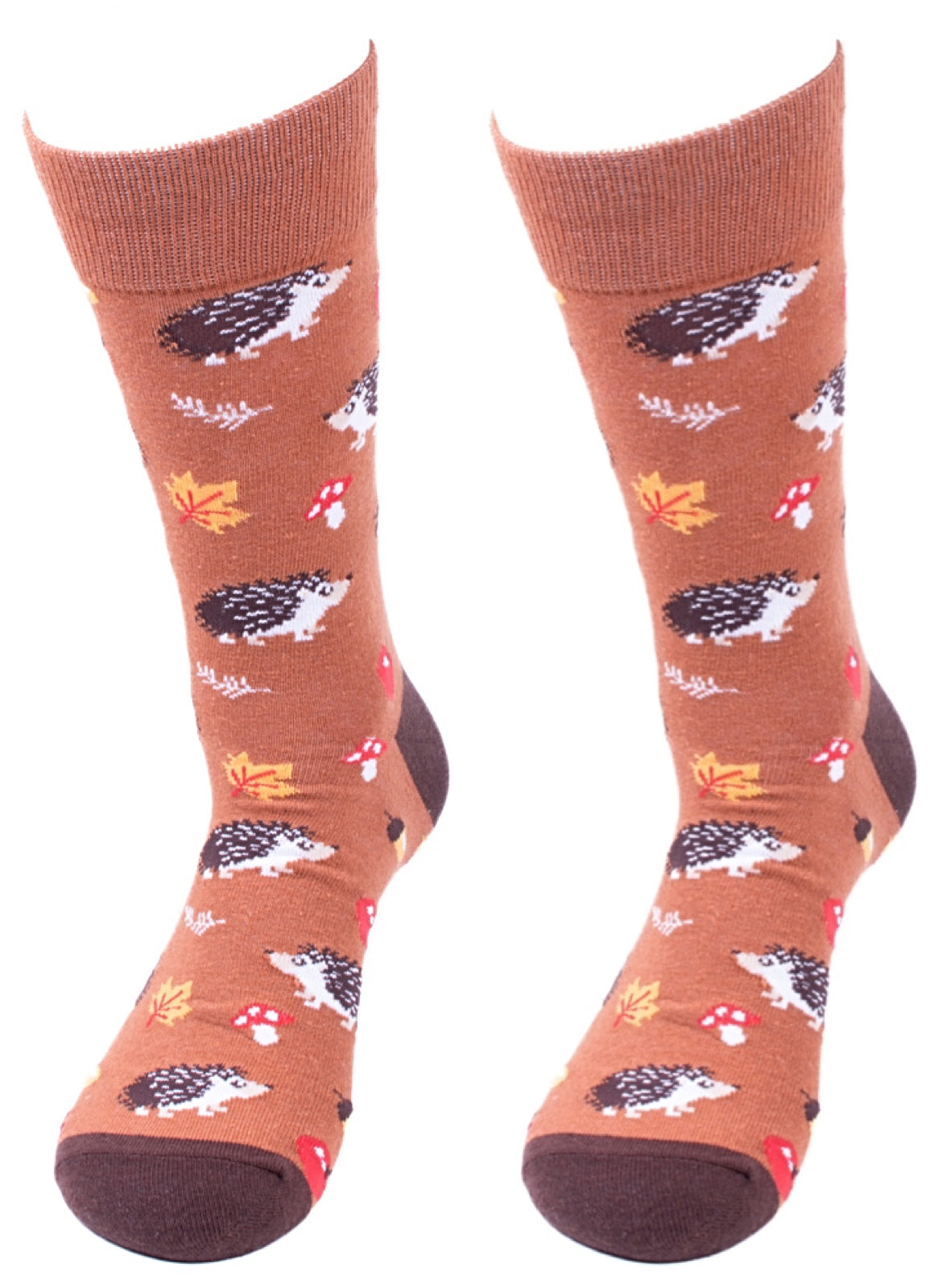 PARQUET Brand Men’s AUTUMN HEDGEHOG Socks With MUSHROOMS, LEAVES - Novelty Socks for Less