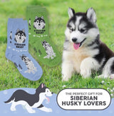 FOOZYS Brand Ladies 2 Pair Of SIBERIAN HUSKY Socks - Novelty Socks And Slippers
