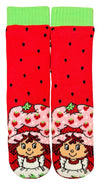 STRAWBERRY SHORTCAKE Ladies Gripper Bottom Cozy Warmer Slipper Socks - Novelty Socks And Slippers