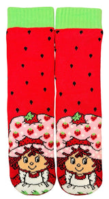 STRAWBERRY SHORTCAKE Ladies Gripper Bottom Cozy Warmer Slipper Socks - Novelty Socks And Slippers