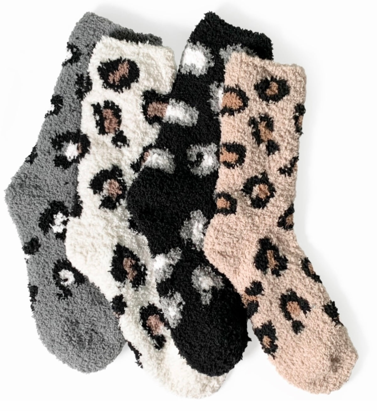 COZY PLUSH Ladies ANIMAL PRINT Socks - Novelty Socks And Slippers