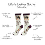CALICO Cat Adult Unisex Socks By E&S Pets Choose Style