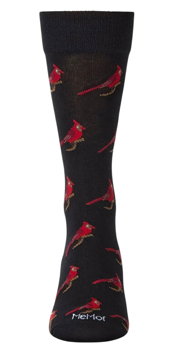 RED CARDINAL BIRD Men’s Socks MeMoi Brand - Novelty Socks And Slippers